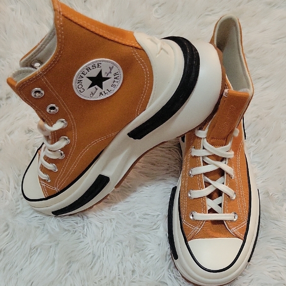 Women's Orange High-Top Sneakers - Picture 11 of 16